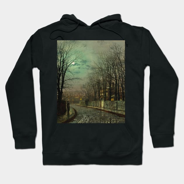 The Tryst by John Atkinson Grimshaw Hoodie by Classic Art Stall